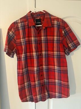 Men’s Prana Button Up Short Sleeve Shirt EUC